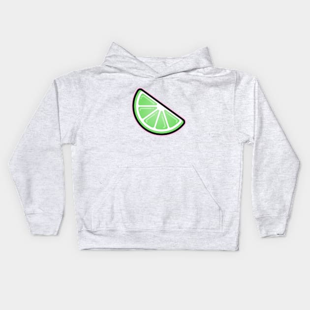 Lime Wedge Kids Hoodie by EbukaAmadiObi19